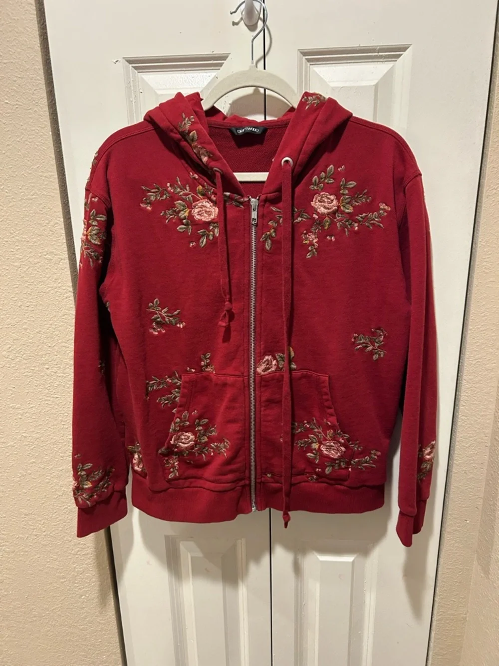 Driftwood Full zip Boho  Embroidered Hoodie , Medium - Picture 6 of 6